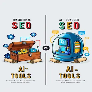 كيف تختلف أدوات SEO المدعومة بالذكاء الاصطناعي عن الأدوات التقليدية