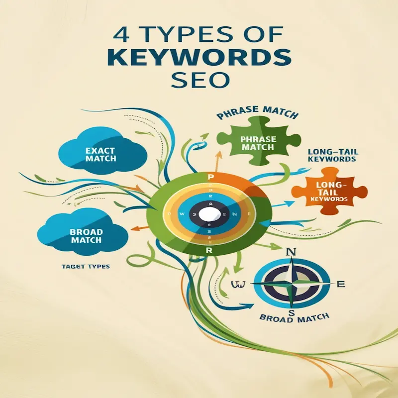 What are the 4 types of keywords for SEO?