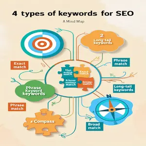 What are the 4 types of keywords for SEO?