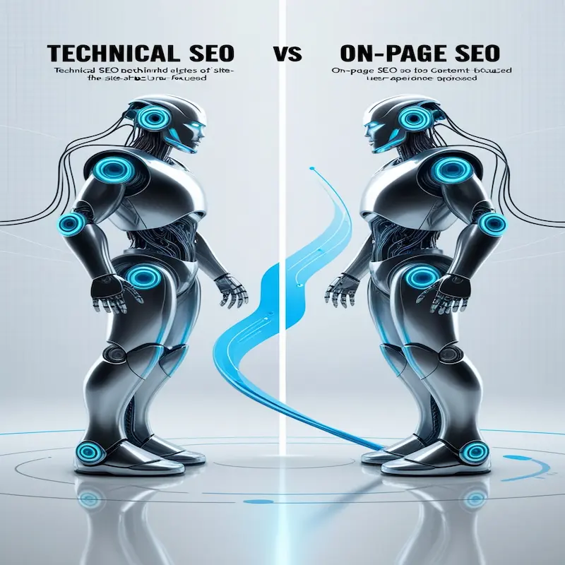 What is technical SEO vs on-page SEO?